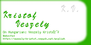 kristof veszely business card